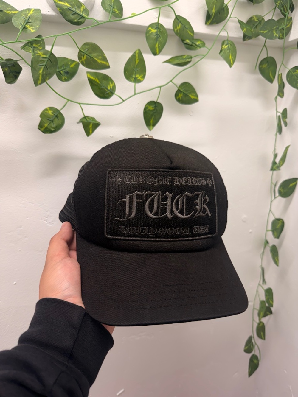 Chrome Hearts - F*CK Hollywood Trucker - Black/Black - OS